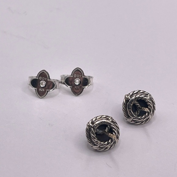 David Yurman Chatelaine Earrings with Black Orchid - Picture 7 of 12